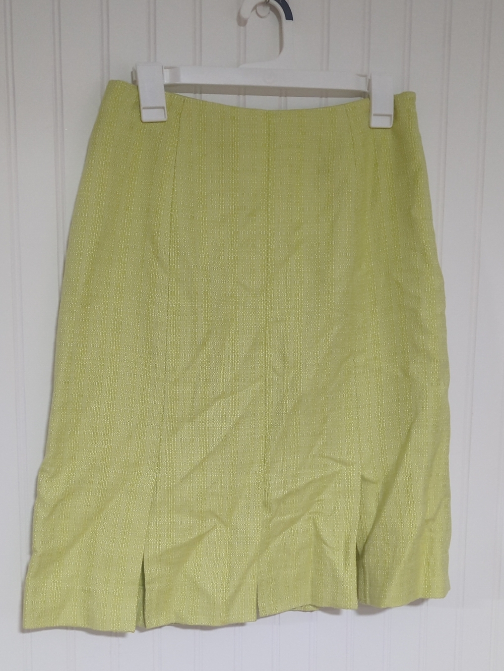 Carlisle Pale Lime Textured Midi Skirt